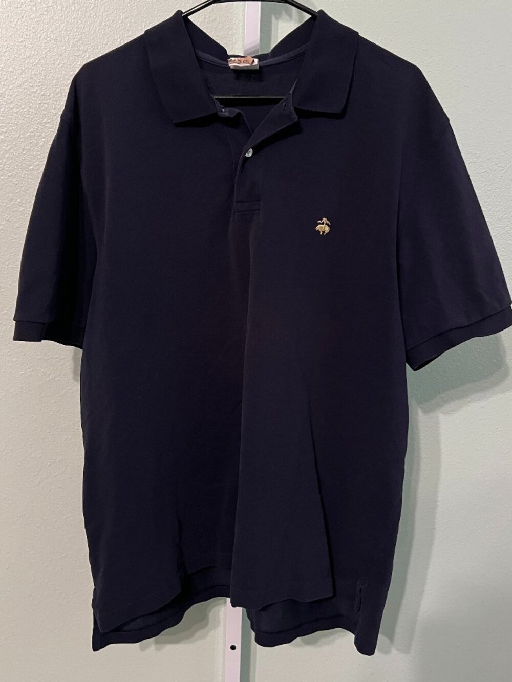Brooks Brothers Peformance Original Fit Deep Blue 100% Cotton Polo SZ XL